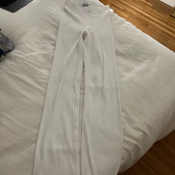 Cotton Citizen Pants - Cotton Citizen White Ribbed Pants